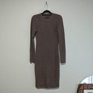 Gap CashSoft Rib Mini Sweater Dress in Brown